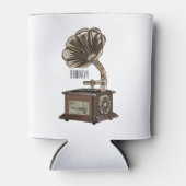 ターンテーブル漫画イラストレーション 缶クーラー (正面)