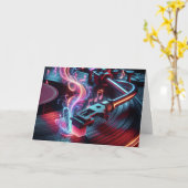 ターンテーブル用誕生日 カード (黄色い花)