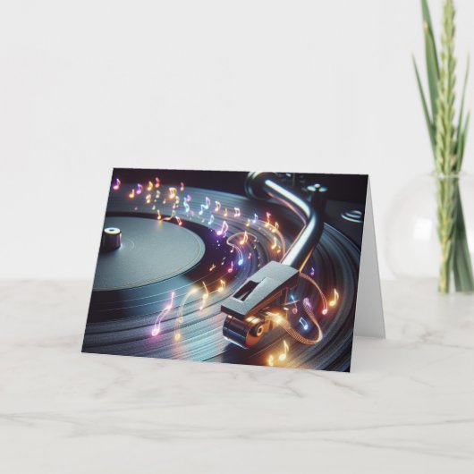 ターンテーブル用誕生日 カード (正面)