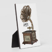 ターンテーブル カートゥーン イラスト フォトプラーク (側面)