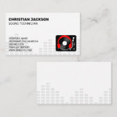 ターンテーブル |ビニール |イコライザーの背景 名刺 (正面/裏面)