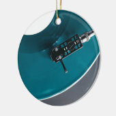 ターンテーブル・ビニール・レコード・アルバム・ミュージック セラミックオーナメント (左)