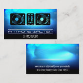 ターンテーブル | ブルーアンビエンスバックグラウンド 名刺 (正面/裏面)