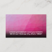 ターンテーブル |マゼンタの背景 |スパークル 名刺 (裏面)