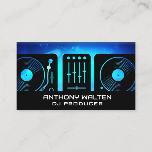 ターンテーブル |音楽 |プロデューサー 名刺 (正面)