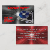 ターンテーブルDjの名刺 名刺 (正面/裏面)