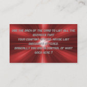 ターンテーブルDjの名刺 名刺 (裏面)