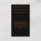 ターンテーブルDJの名刺 名刺 (裏面)