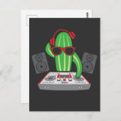 ターンテーブルDJミュージックピックルエレクトロニックレイブミュージシャン ポストカード (正面/裏面)