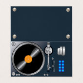 ターンテーブルDJ折り畳み名刺 名刺 (外部フラット)