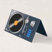 ターンテーブルDJ折り畳み名刺 名刺 (正面)