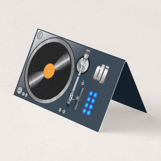 ターンテーブルDJ折り畳み名刺 名刺 (正面)