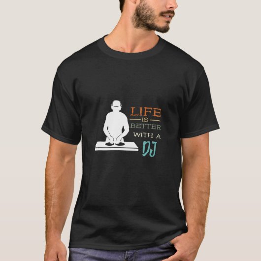 ターンテーブルDJ Dance Music Producer Tシャツ (正面)