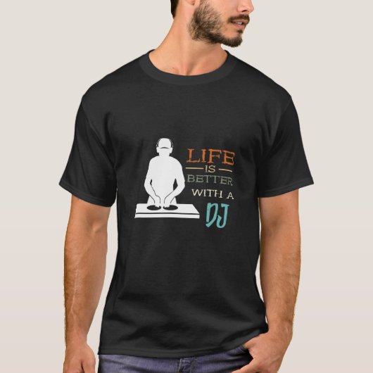 ターンテーブルDJ Dance Music Producer Tシャツ (正面)