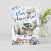 ターン3子供の誕生日招待状 招待状 (スタンド正面)