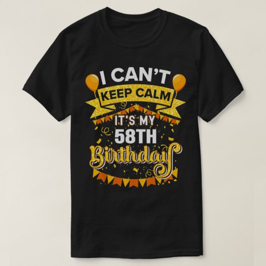 ターン58歳の男性の女性は私のおもしろい58日 Tシャツ (デザイン正面)