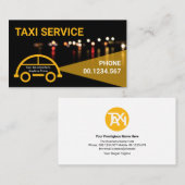 タ芸術的クシー・カー・ナイト・トラフィック・ライト・キャブ・ドライバー 名刺 (正面/裏面)