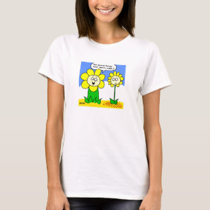 ダおもしろいイエットの花漫画の女性Tシャツ Tシャツ