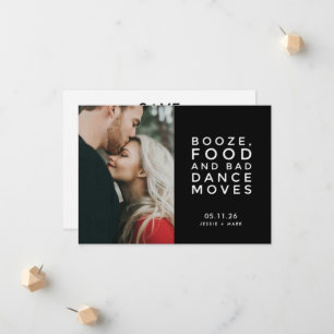 ダおもしろいンスが写真の結婚式を挙げる 案内状