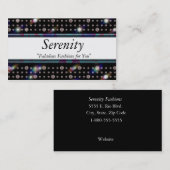 ダイきらきら光るヤモンドパープル&ブルーE1900 名刺 (正面/裏面)