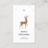 ダイアウォーターカラークリスマスディアホリデーギフトラベル 名刺 (正面)