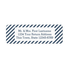 ダイアゴストライプルネイビーブルー ラベル