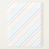 ダイアゴナルキャンディストライプパステルレインボーカラーズイヤー プランナー手帳 (裏面)