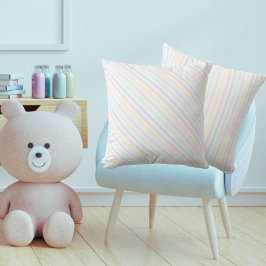 ダイアゴナルキャンディストライプレトロパステル クッション