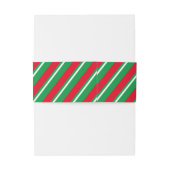 ダイアゴナルホリデーキャンディーケーンストライプズ 招待状ベリーバンド (裏面例)