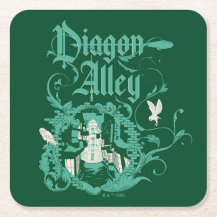ダイアゴンALLEY™ヴィンテージグラフィック スクエアペーパーコースター