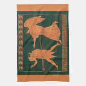 ダイアナと天使、ローマヴィンテージ神話 キッチンタオル (縦)