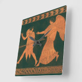 ダイアナと天使、ローマヴィンテージ神話 スクエア壁時計 (傾斜)