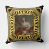 ダイアナのエレガントでガーリーなバロック クッション (裏面)