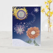 ダイアナの告知--古い版 カード (黄色い花)