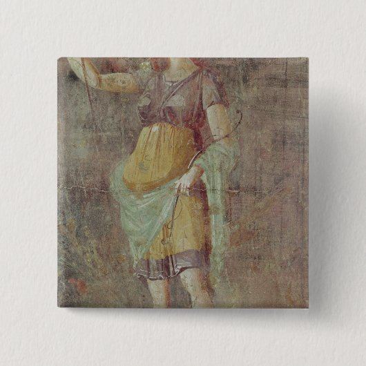 ダイアナの彫像、ポンペイから、c.50-59 缶バッジ (正面)