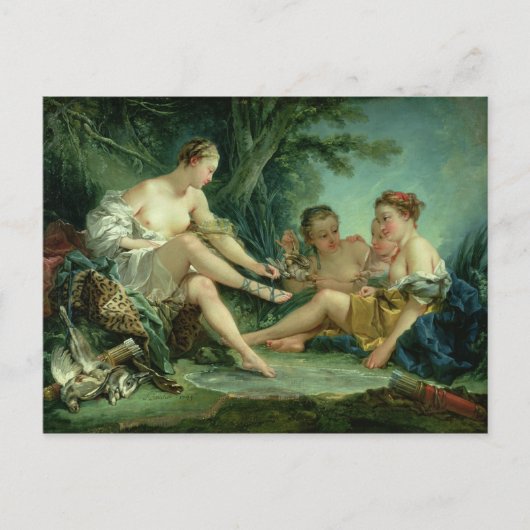 ダイアナの後の狩り, 1745 ポストカード (正面)