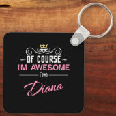 ダイアナもちろん私の名素晴らし前だ キーホルダー (裏面)