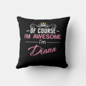 ダイアナもちろん私の名素晴らし前だ クッション (裏面)