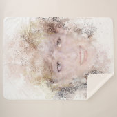 ダイアナザピープルズプリンセス水彩ポートレート シェルパブランケット (正面(横))