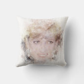 ダイアナザピープルプリンセス水彩ポートレート クッション (裏面)