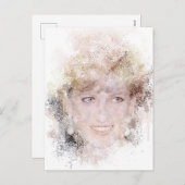 ダイアナザピープルプリンセス水彩ポートレート シーズンポストカード (正面/裏面)