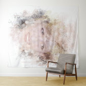 ダイアナザピープルプリンセス水彩ポートレート タペストリー (インサイチュ(横))