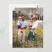 ダイアナチャールズ・ウィリアム・ハリー1986 ポストカード (正面/裏面)