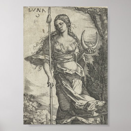 ダイアナルナヴィンテージイラストレーションポスター ポスター (正面)