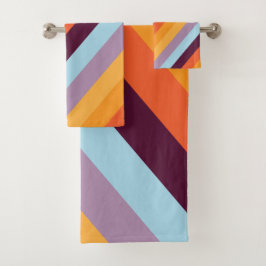 ダイアナルレトロレインボー バスタオルセット