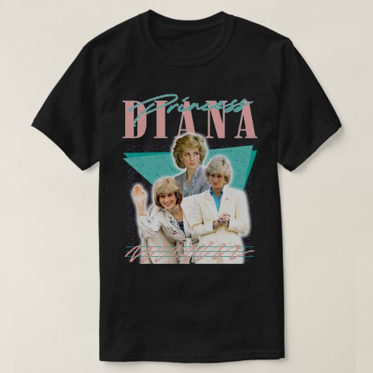 ダイアナレトロ80sファンアートワーク tシャツ (デザイン正面)