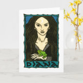 ダイアナ挨拶カード カード (黄色い花)