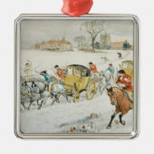 ダイアナ木の結婚式: 教会から戻ること メタルオーナメント (正面)