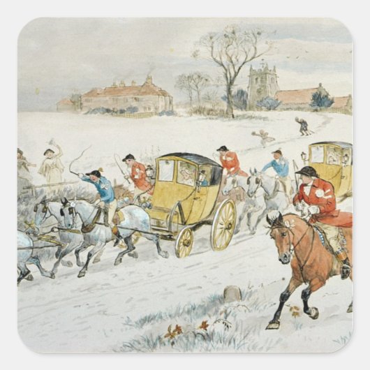 ダイアナ・ウッド結婚ズ：教会から戻る スクエアシール (正面)