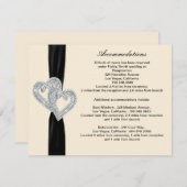 ダイアモエレガントンドブラックリボンのエンクロージャカード エンクロージャーカード (正面/裏面)